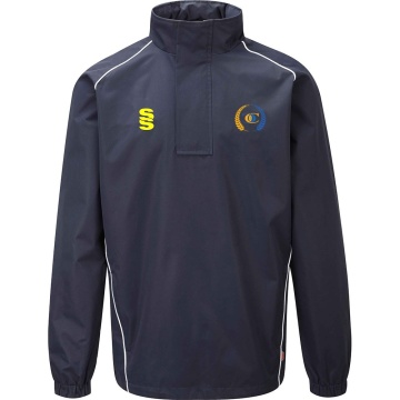 Dual Curve 1/4 Zip Rain Jacket : Navy