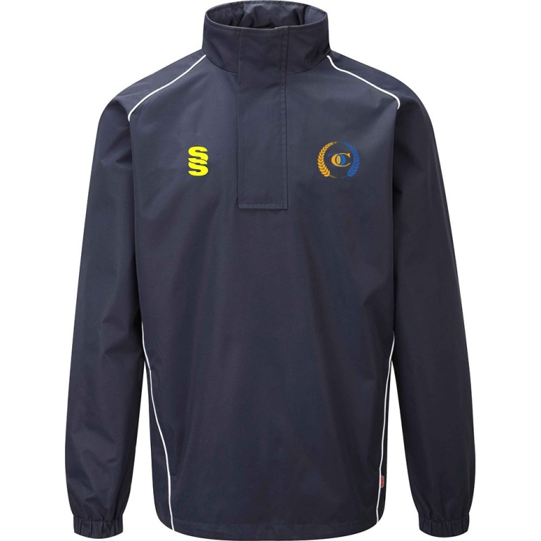 Dual Curve 1/4 Zip Rain Jacket : Navy