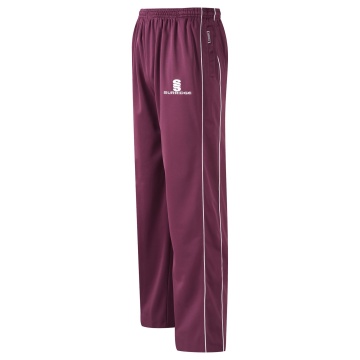 Coloured Trousers - Maroon/White