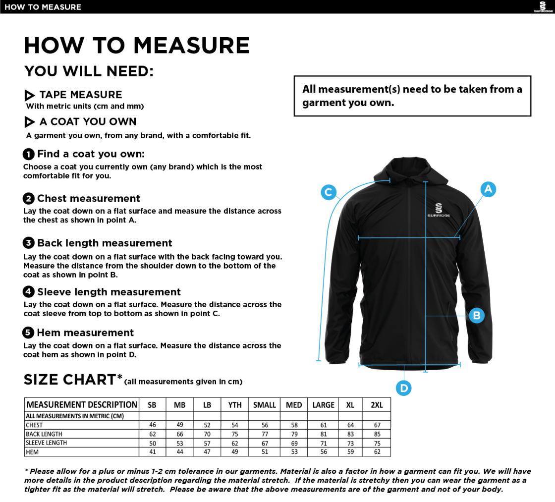 Women's Dual Full Zip Training Jacket : Navy - Size Guide