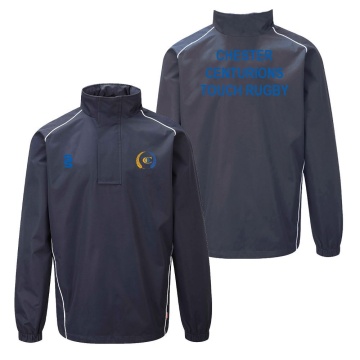 Dual Curve 1/4 Zip Rain Jacket : Navy